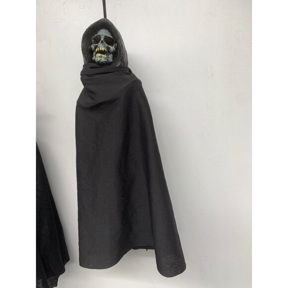 Pair Vintage Paper Magic Group Halloween Hanging Bungee Witch & Grim Reaper Skel - Picture 4 of 8